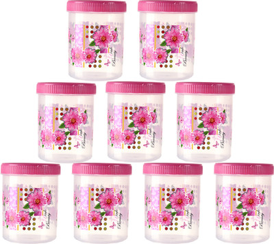 KUBER INDUSTRIES Plastic Utility Container  - 1000 ml(Pack of 9, Pink)