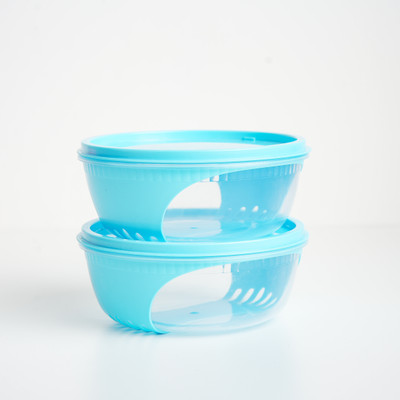 Unica Plastic Utility Container  - 1750 ml(Pack of 2, Blue)