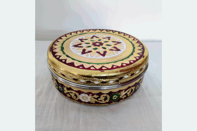 Puja Celebrations Steel Utility Container  - 500 ml(Multicolor)