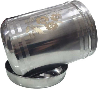 Narayani Enterprises Stainless Steel Grocery Container  - 2 kg(Silver)