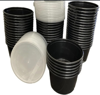 TABLECARE Polypropylene Utility Container  - 500 ml(Pack of 10, Black)
