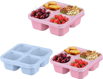 Masox Store 1200 ml 4  Compartments(Steamer  Lunch Box)