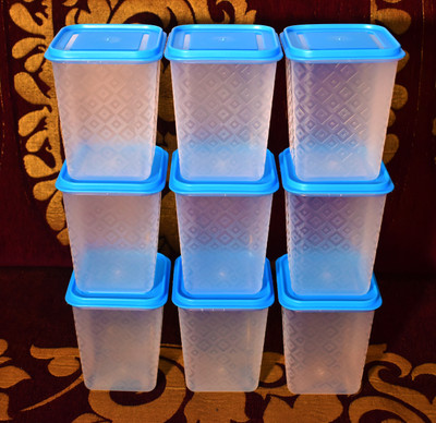Loknath Plastic Utility Container  - 1000 ml(Pack of 9, Blue)