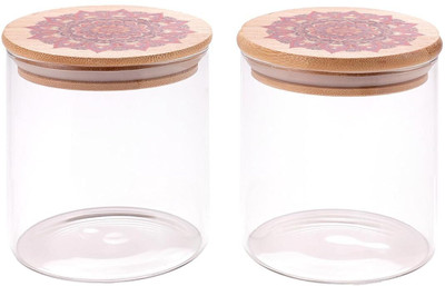 KUBER INDUSTRIES Glass Utility Container  - 300 ml(Pack of 2, Clear)