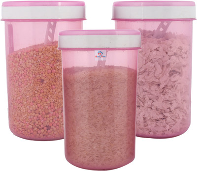 Heart Home Plastic Utility Container  - 2200 ml(Pack of 3, Pink)