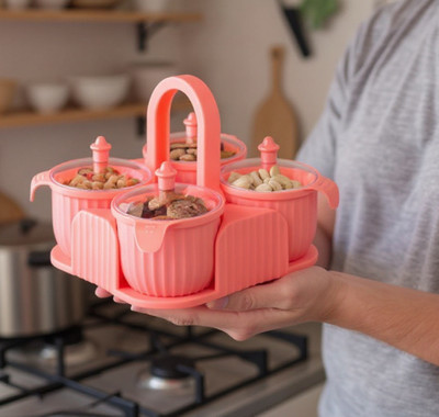 senoprime Plastic Utility Container  - 500 g(Pink)