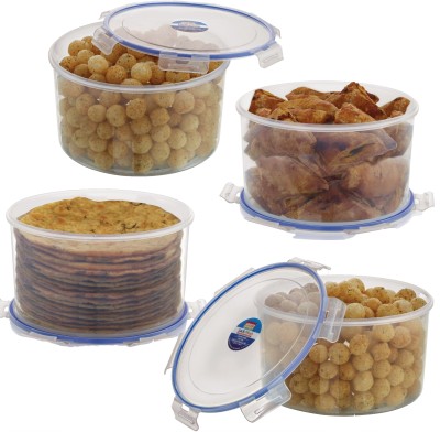 Flipkart SmartBuy Plastic Grocery Container  - 6 L(Pack of 4, White)