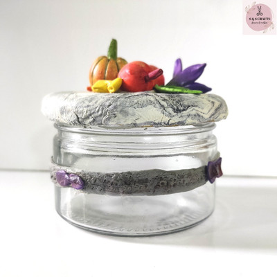 SandScrafts Glass Utility Container  - 250 ml(Multicolor)