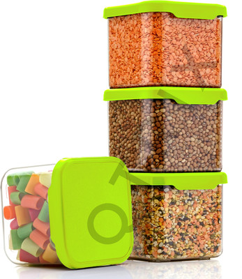 forsel Plastic Grocery Container  - 500 ml(Pack of 4, Green)