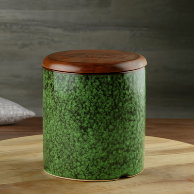 StyleMyWay Ceramic Utility Container  - 750 ml(Green)
