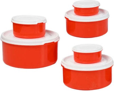 OMI ENTERPRISE Plastic Grocery Container  - 1000 ml(Pack of 6, Multicolor)