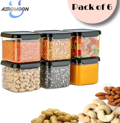 AIROMOON Plastic Grocery Container  - 500 ml(Pack of 6, Clear)