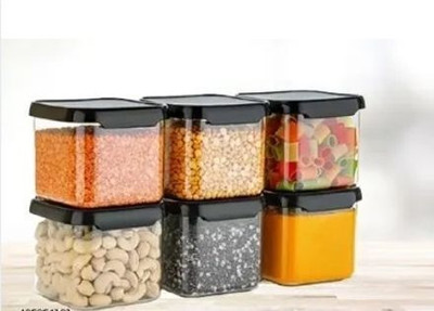 MEGASTORE ENTERPRISE Plastic Grocery Container  - 500 ml(Pack of 6, Transparent)