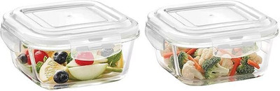 NAYPA Glass Utility Container  - 400 ml(Pack of 2, Clear)