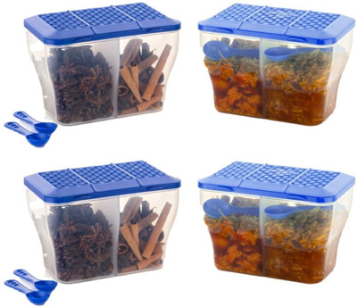 hitu Plastic Utility Container  - 2000 ml(Pack of 4, Blue)