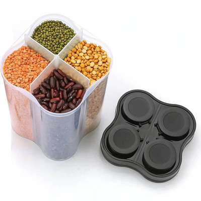Ecodex Plastic Grocery Container  - 2400 ml(Black)