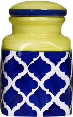 caffeine Stoneware Grocery Container  - 2300 ml(Blue)