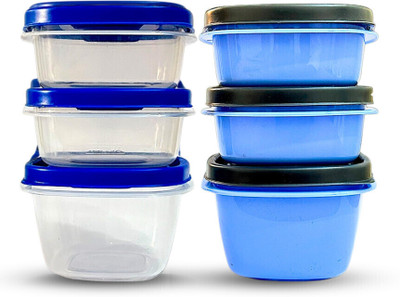 Toriiva Plastic, Polypropylene Utility Container  - 2350 ml(Pack of 6, Light Blue, Blue)