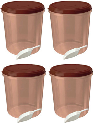 AK HUB Plastic Grocery Container  - 15000(Pack of 4, Brown)
