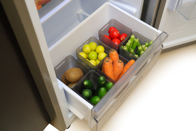 OMORTEX Plastic Fridge Container  - 1100 ml(Pack of 6, Black)