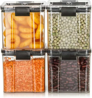 Homeloop Plastic Utility Container  - 700 ml(Pack of 4, Transparent)
