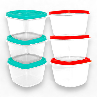 Toriiva Plastic Utility Container  - 1600 ml(Green, Red)