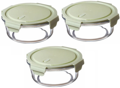 IndusBay Glass Utility Container  - 620 ml(Pack of 3, Multicolor)