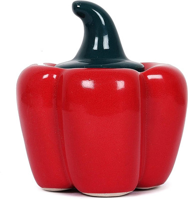 The Earthy Store Ceramic Pickle Jar  - 500 ml(Red)