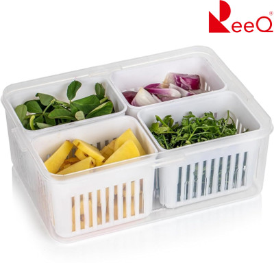ReeQ Plastic Grocery Container  - 2000 ml(White)