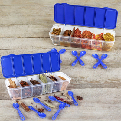 Somnath India Plastic Utility Container  - 1500 ml(Pack of 2, Blue)