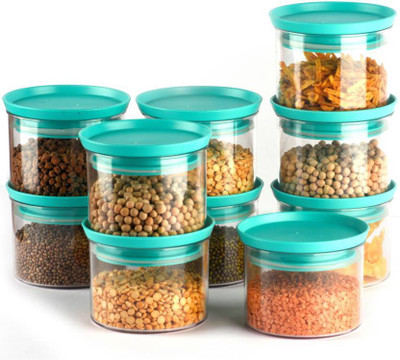 QUPSY Plastic Grocery Container  - 500 ml(Pack of 10, Green)