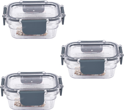 Sorta Plastic Utility Container  - 140 ml(Pack of 3, Clear)