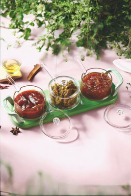 NHB BOUTIQUE Plastic Pickle Jar  - 300 ml(Multicolor)