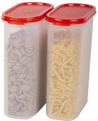 Cutting EDGE Plastic Grocery Container  - 2400 ml(Pack of 2, Red)