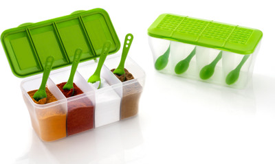 MAGICSPOON Polypropylene Utility Container  - 1800 ml(Pack of 2, Green)