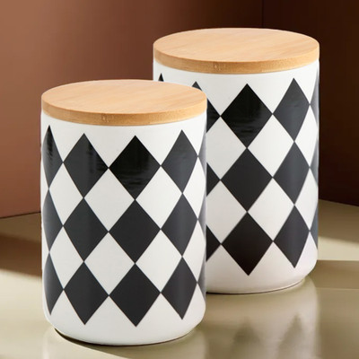 UMAI Ceramic Cookie Jar  - 800 ml(White)