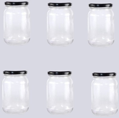 AFAST Glass Grocery Container  - 1000 ml(Pack of 6, Clear)