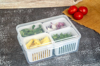 Ecodex Plastic Grocery Container  - 2000 ml(Clear)