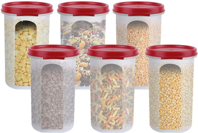 Flipkart SmartBuy Plastic Utility Container  - 585 ml(Pack of 6, Red)