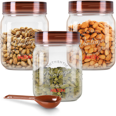 MILTON Plastic Utility Container  - 500 ml(Pack of 3, Clear)