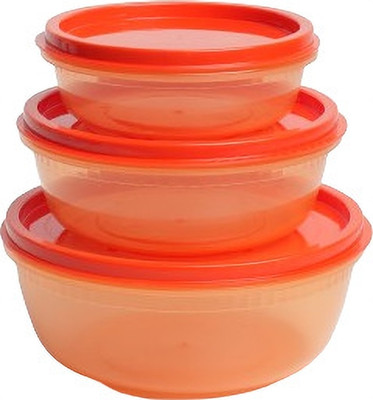 Unica Plastic Utility Container  - 760 ml(Pack of 3, Orange)