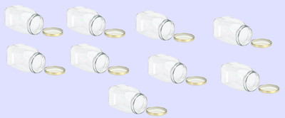 1st Time Glass Utility Container  - 400 ml(Pack of 9, Clear)
