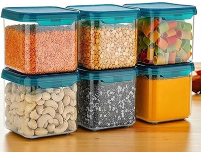forsel Plastic Grocery Container  - 500 ml(Pack of 6, Blue)