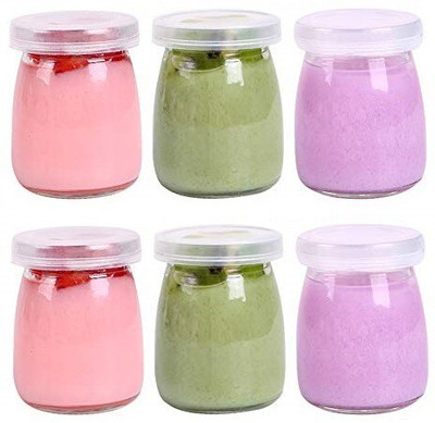 Lexiwells Glass Honey Jar  - 100 ml(Pack of 6, Clear)