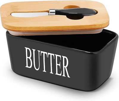 GOLOFY Glass Fridge Container  - 650 ml(Black)