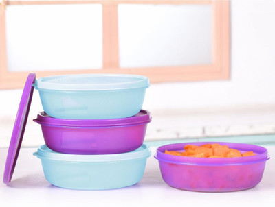 TUPPERWARE Polypropylene Utility Container  - 1000 ml(Pack of 4, Purple, Blue)