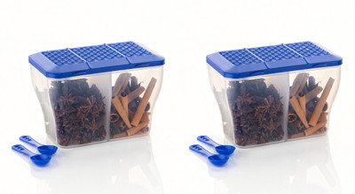 MAGICSPOON Polypropylene Utility Container  - 2000 ml(Pack of 2, Blue)