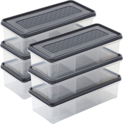 Vittamix Plastic Utility Container  - 1800 ml(Pack of 6, Grey)