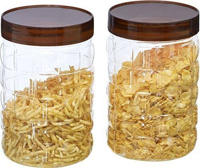 SCL Steelo Plastic Grocery Container  - 2000 ml(Pack of 2, Clear)