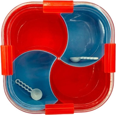 RFL Houseware Plastic Cookie Jar  - 2 ml(Red, Blue)